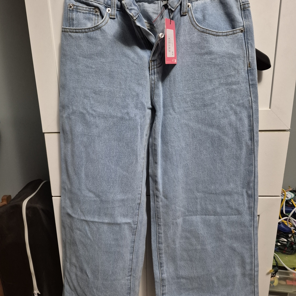 Edikted Women's High Rise Jeans - Light Blue